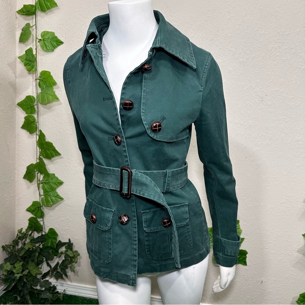 Gap Forest Green Denim Jacket - image 8